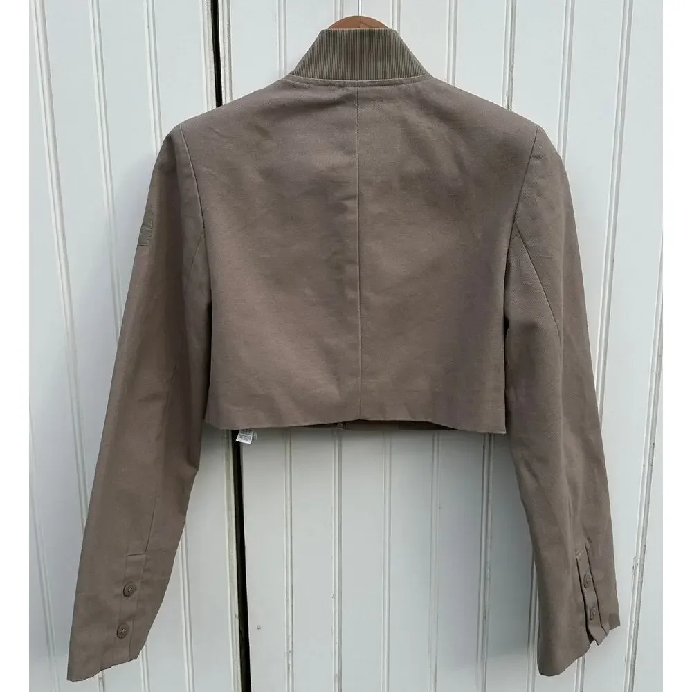 Alo Light Cocoa Main Character High-Waist Wide Leg Trouser Cropped Jacket XS - Picture 3 of 16